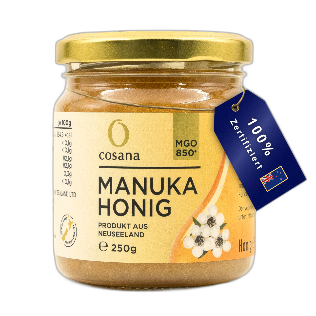 Cosana Manuka Honig MGO 850+ im 250g Glas