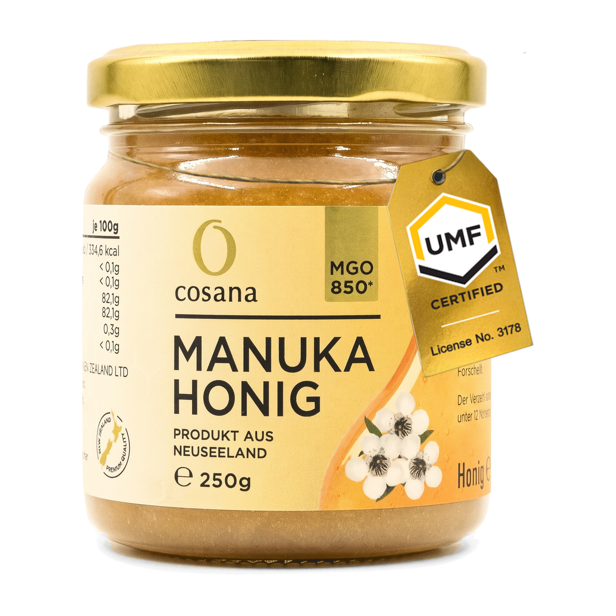 Cosana Manuka Honig MGO 850+ im 250g Glas