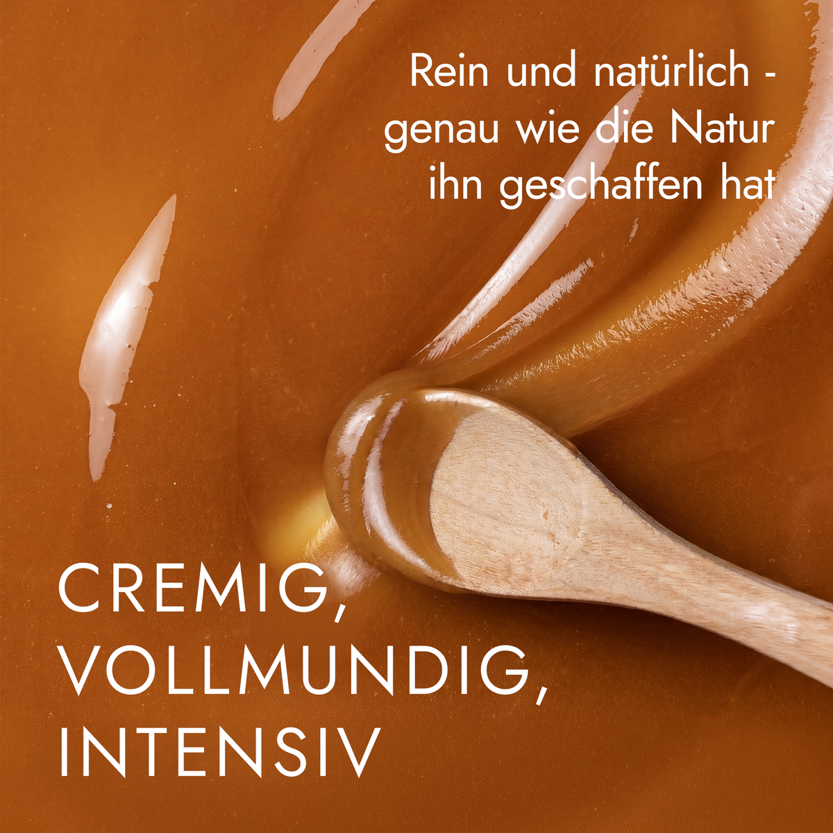 Cremig, vollmundig, intensiv: Nahaufnahme der Honigtextur